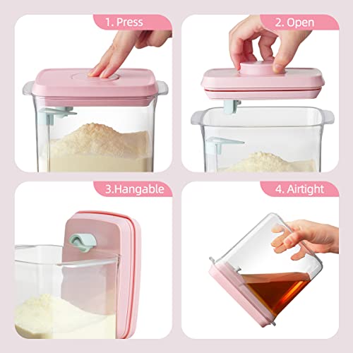 Ankou 1700ml Airtight Formula Dispenser BPA-Free Milk Powder Container with Scoop and Scraper
| Ankou 730g Transparent