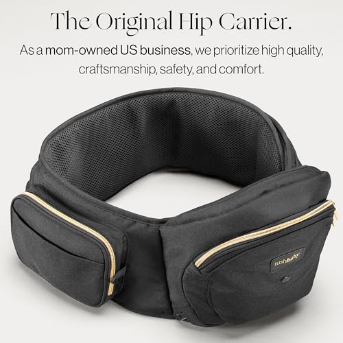 TushBaby Safety-Certified Hip Carrier for Babies & Toddlers - Black/Gold  
TushBaby Machine Washable Child Hip Carrier -